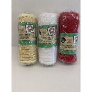 Crafter's Square Christmas Mix of 6 in. Decorative Mesh, 6in x 5-yd. 3 Rolls
